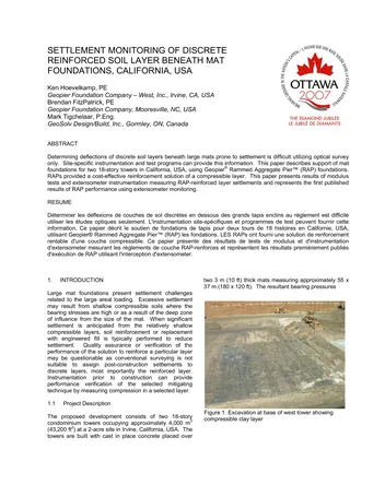 Más sobre Monitoreo de Asentamientos de Capas de Suelo Reforzado Discreto Bajo Cimentaciones de Losas, California, EE.UU.