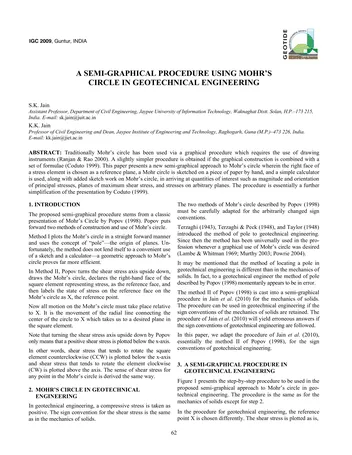 Más sobre Un procedimiento semi-gráfico utilizando el círculo de Mohr en geotecnia.
