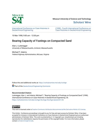 Más sobre Capacidad Portante de Cimientos en Arena Compactada