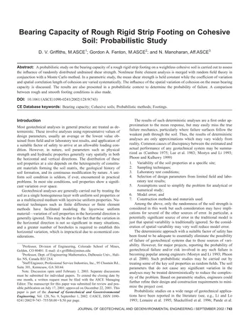 Más sobre Capacidad Portante de Cimientos Rígidos y Rugosos en Suelo Cohesivo