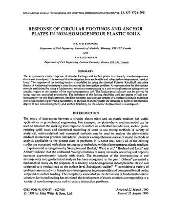Más sobre Respuesta de Cimientos Circulares y Placas de Anclaje en Suelo No Homogéneo