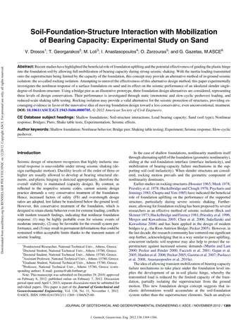 Más sobre Interacción Suelo-Fundación-Estructura con Movilización de la Capacidad de Carga.