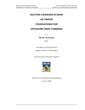 Más sobre Cajones de Succión en Arena como Cimentaciones Tripod para Energía Eólica Marina