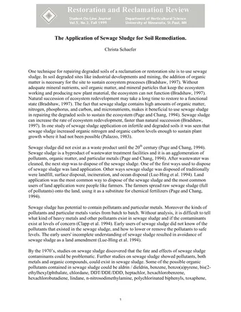 Más sobre Aplicación de Lodos de Aguas Residuales para la Remediación de Suelos