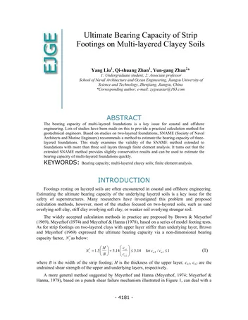 Más sobre Capacidad Portante Última de Cimientos de Banda en Arcillas Multicapas