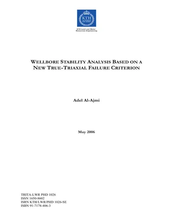 Más sobre Análisis de estabilidad de pozos basado en un nuevo criterio de falla triaxial verdadero.